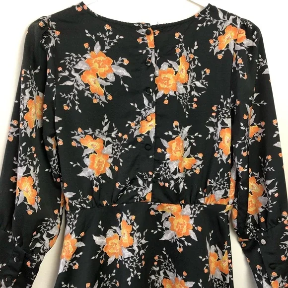 Free People Size 0 Parker Floral Long Sleeve Dress - Picture 9 of 10